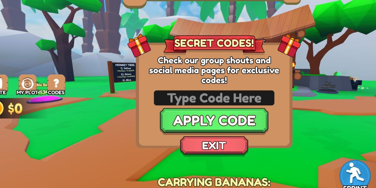 Monkey tycoon roblox codes